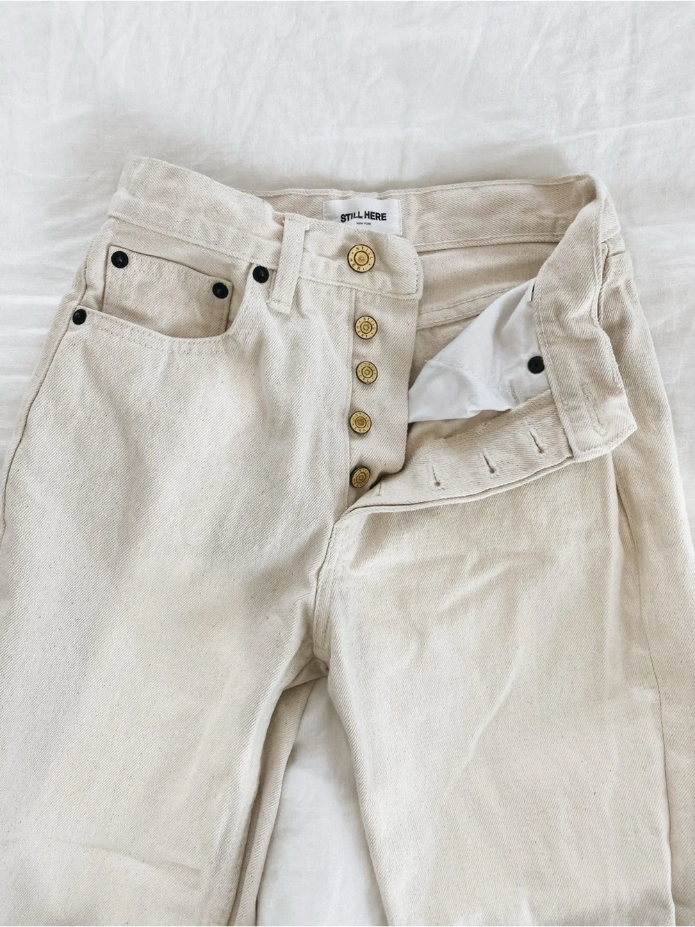 Still Here Tate Jeans in Bone